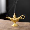 Duurzame Wierookbrander in Antieke Stijl Luchtzuivering Metaal Aroma Oven Geschenken Wensende Aladdin Lamp Huisdecoratie