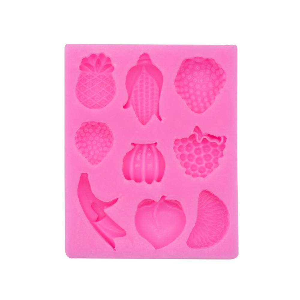 Multiple Fruit DIY Fondant Cake Banana Grape Strawberry Peach Orange Corn Silicone Mold