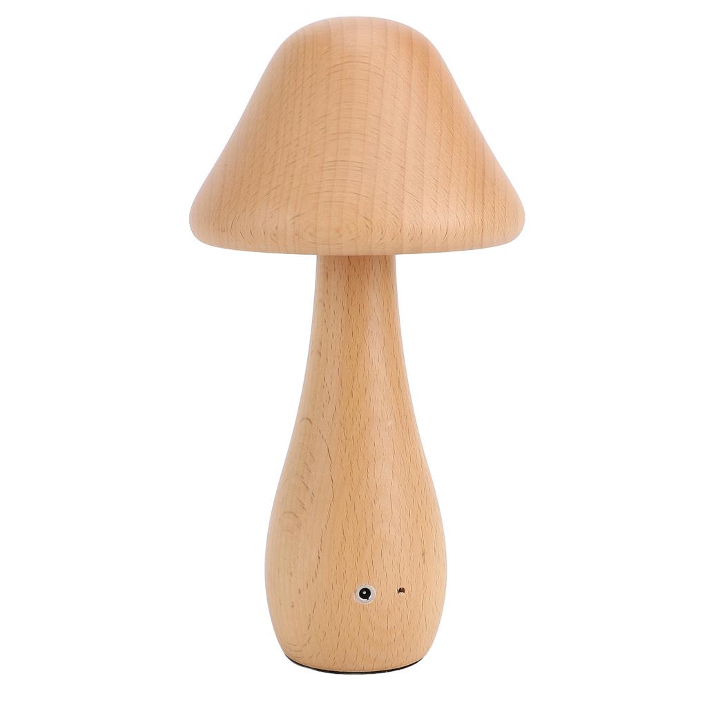 Wooden Mushroom Lamp 3000K 4000K 6000K Stepless Dimmable Touch Control 150 Degree Rotatable