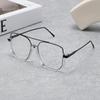 2 Pair of Universal Fashion Glasses Square-framed Glasses Fashionable Campus Style Clear Black Frame