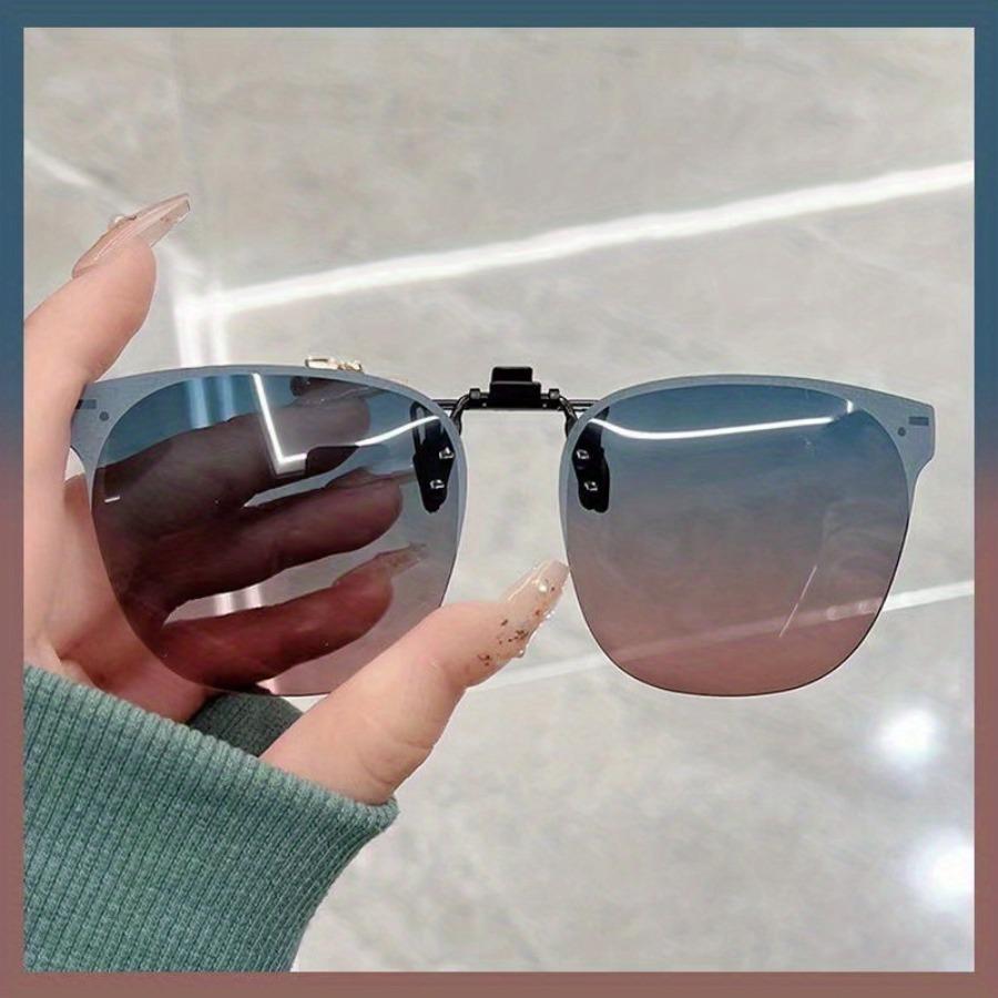 Polarized Unisex Clip on Flip up Sunglasses over Prescription and Reading Glasses Frames