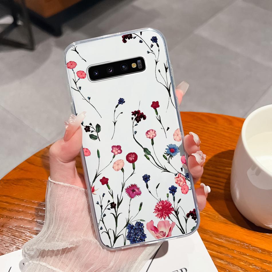 For Samsung S10 Lite Plus S10E Phone Case Creative Stamp Soft Clear Silicone Anti Drop Back Cover For Samsung Galaxy S 10 E Mask