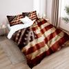 American Flag Pattern 3D Printed Duvet Cover Set Creative Retro Style Bedding Set Polyester Soft Comfortable Quilt Cover Set