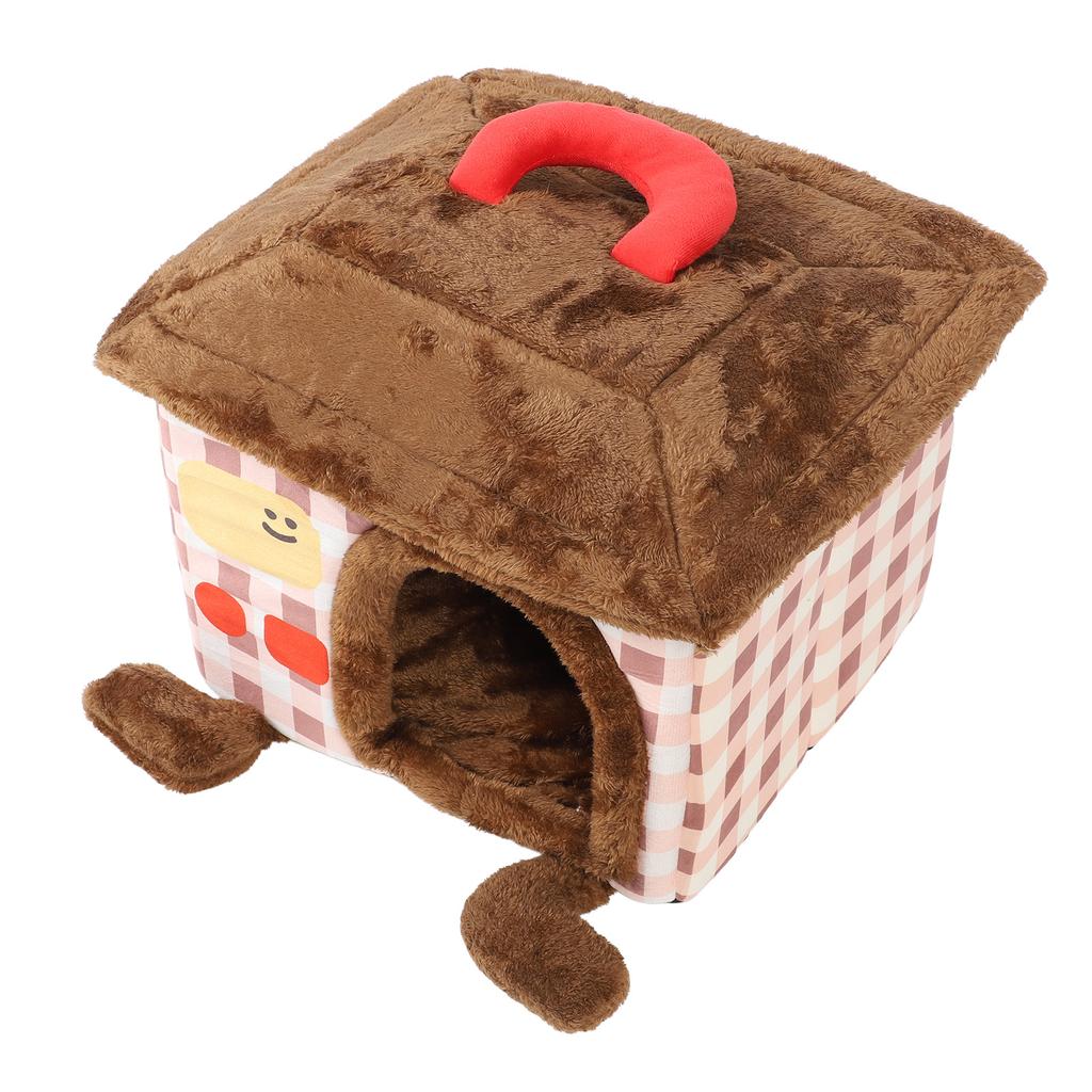 Cat House Soft Comfortable Enough Interior Space Portable Cartoon Cute Dog House Kennel Bed for