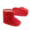 Newborn Baby Autumn Winter Boots Butterfly Knot Knitted Cotton Shoes Solid Fashion Toddler Soft Sole Anti-slip Warm Shoes