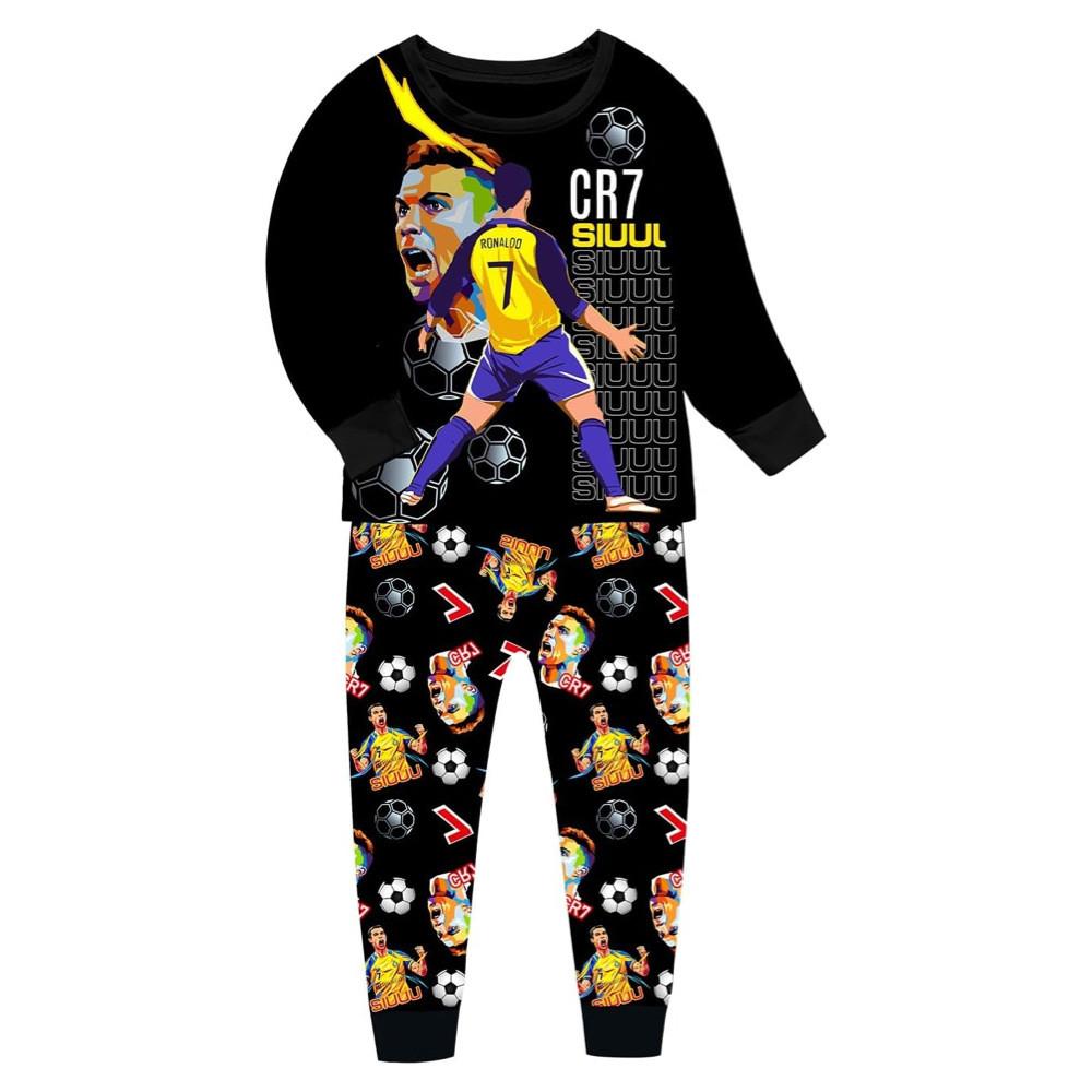 

Cr7 Pattern Kids Pajama Set With Soft Fabric Cartoon Pattern For Boys And Girls Style A,110cm