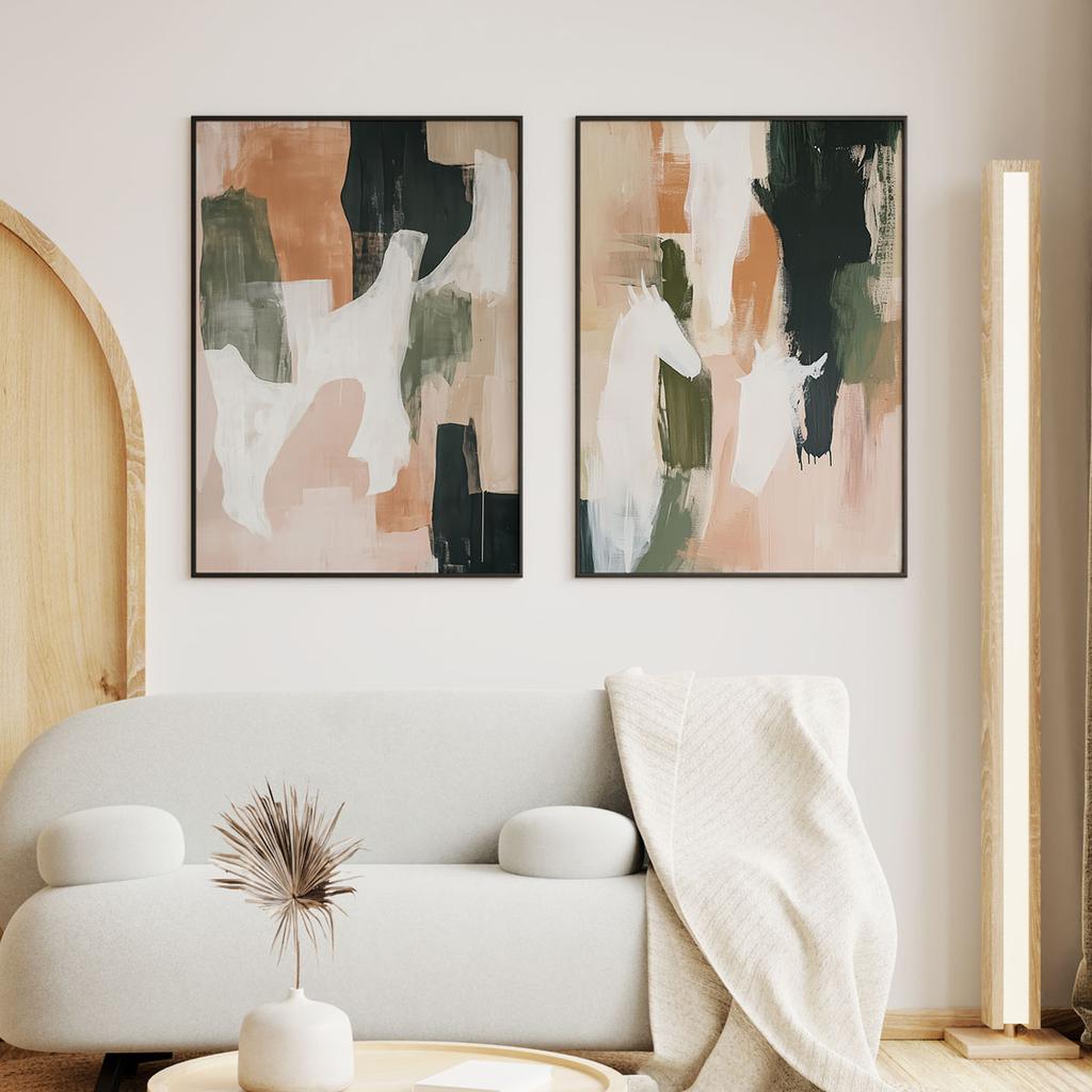 Zestaw dwóch plakatów pastele obrazy
