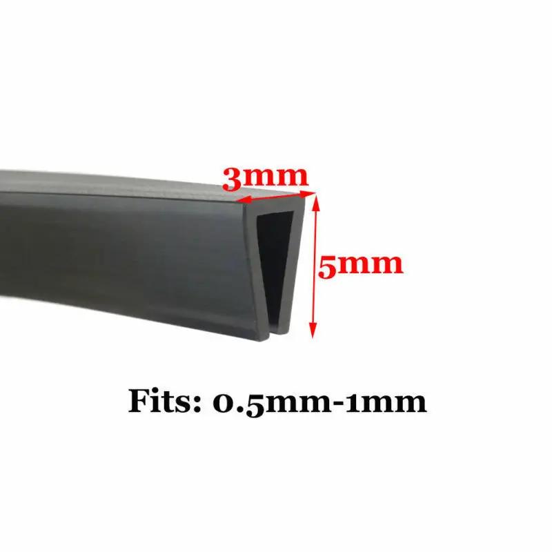 1pcs U Channel Rubber Seal Strip for Door Window,Weatherproof Noise Insulation Edge Protector for Glass Metal Wood (1M) 0.5~13mm
