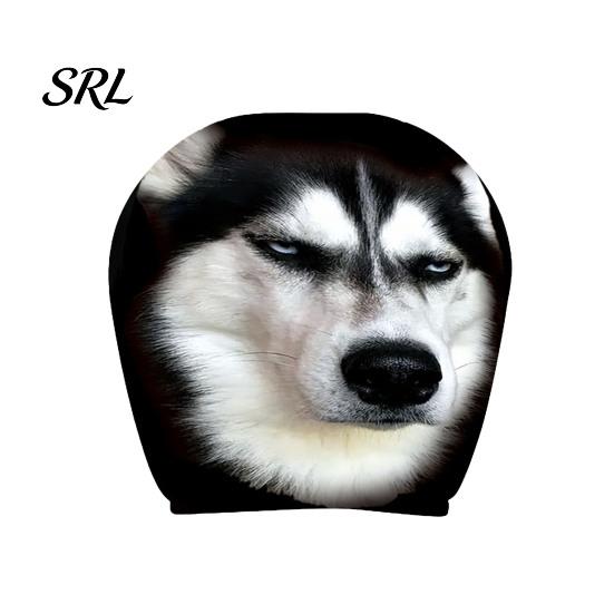 Spooky Cartoon Car Decoration Scary Ghost Face Headrest Covers, Funny Expression Auto Seat Universal Fit Covers Protectors for SUV Truck, Elastic