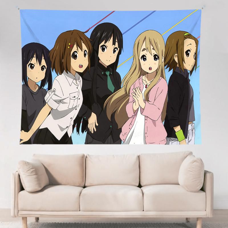 KOn Maid Anime Girls Wall Tapestry Japanese Animation Art Bedroom Decor Otaku Gift Cute Characters Home Decoration Poster