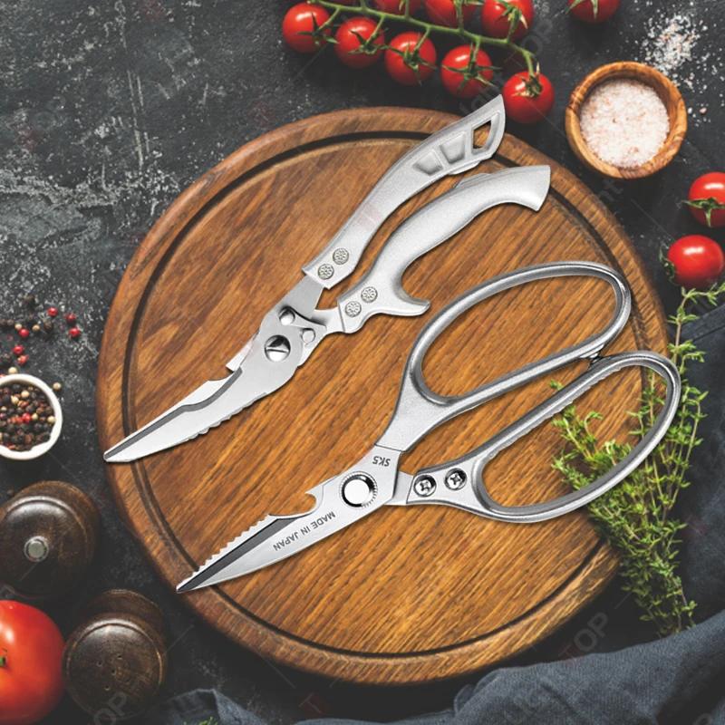 Sada kuchyňských nůžek Nerezové nůžky na kuřecí kosti Multifunkční nůžky Škrabka na rybí šupiny Nůžky na kachní maso Kuchařský nástroj