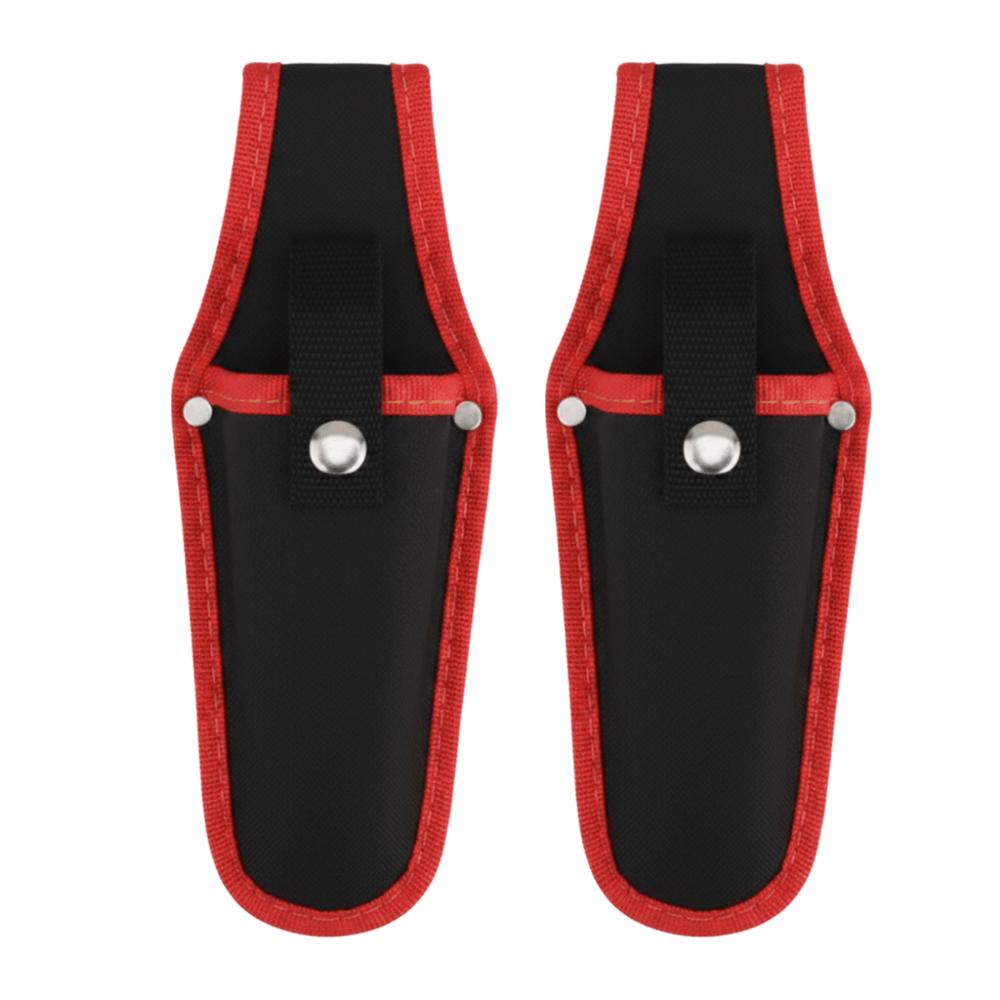 2PCS Canvas Pruning Shears Pouch Lightweight Portable Scissor Holder with Buckle Red Garden Tool Sheath красный