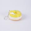 Keychain Pendant Donut Shape Soft Elastic Feel Quick Rebound Squeeze Toy Safe PVC Stress Relief Fidget Toy