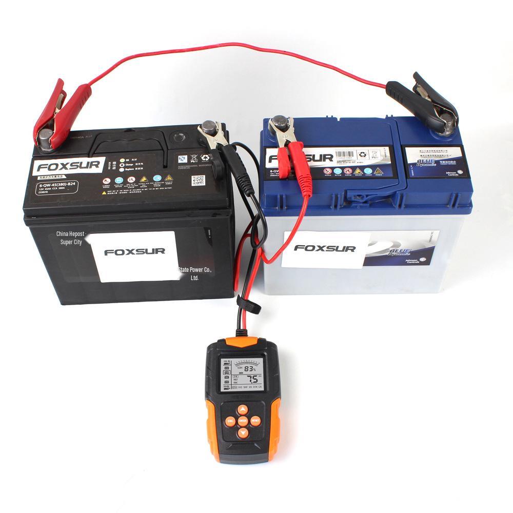 12V/24V Lithium Car & Motorcycle Battery Tester with CCA & Resistance Analyzer