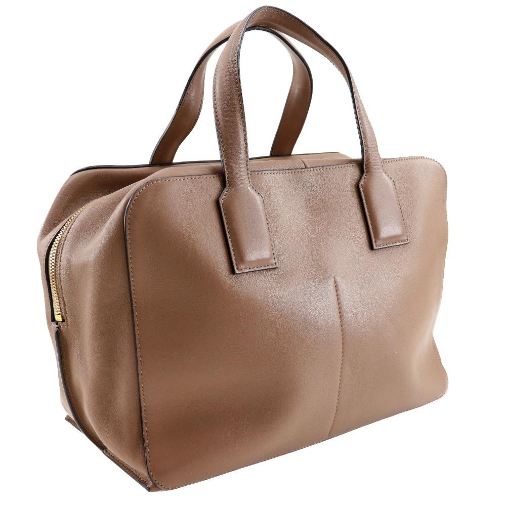 LOEWE goya weekender Boston bag Brown Calfskin Women Used