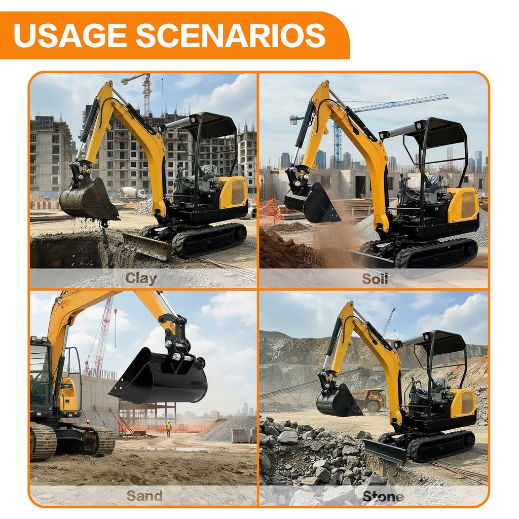 Plain Mud Bucket Grading Attachment for 2 Tons Mini Excavators Flat Tooth Backhoe Bucket,Attachment for Machinery Excavators