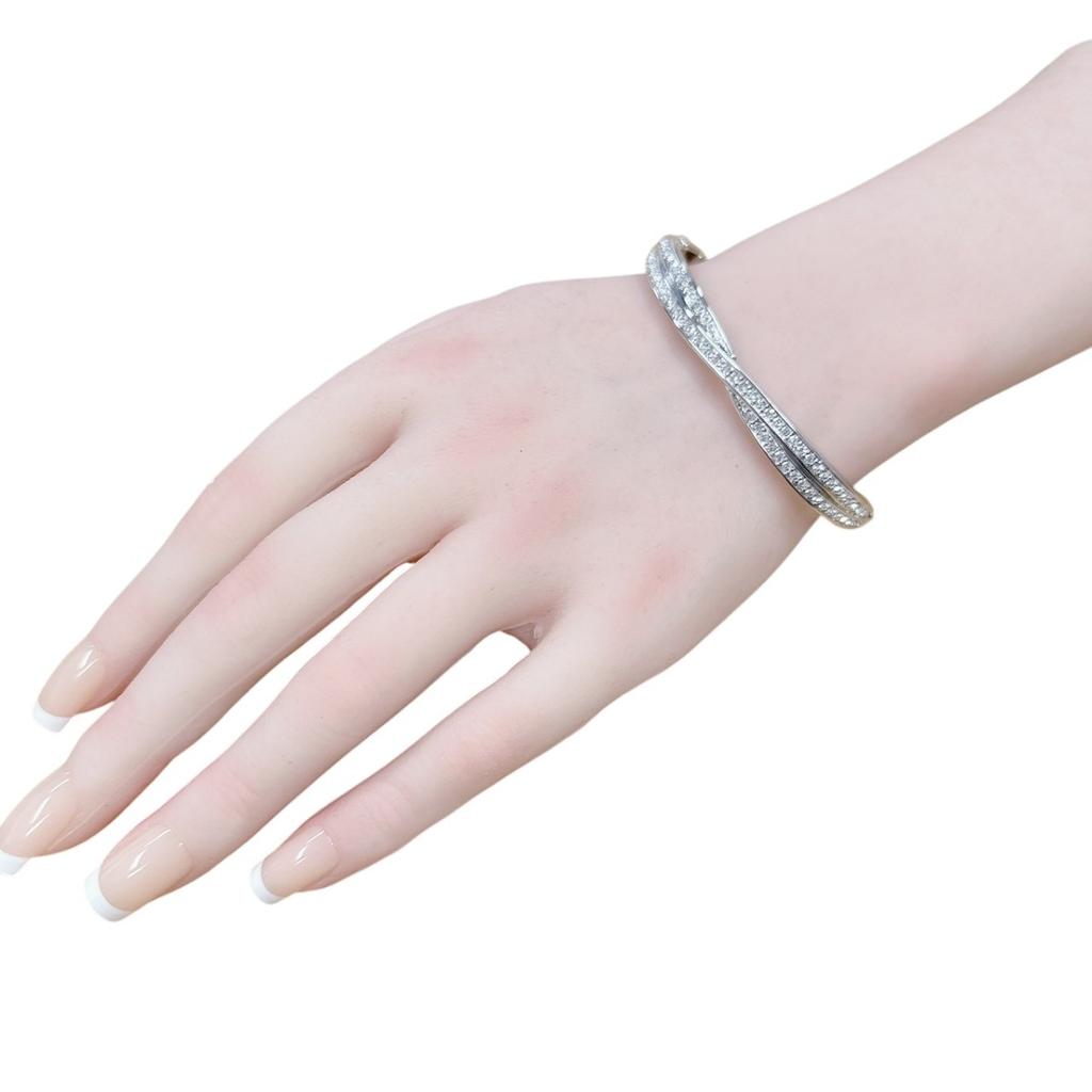 SWAROVSKI Bangle Rhinestone bracelet  Silver Women Used