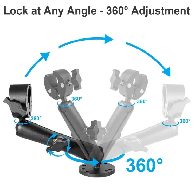 Universal Marine Trolling Motor Stabilizer Mount Bracket Rustproof Aluminum Construction Quick Installation