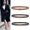 Top Layer Genuine Leather Women's Belt Cowhide with Dress, Coat, Jacket, Suit, Casual Pants, Trendy and Personalized Women's Belt