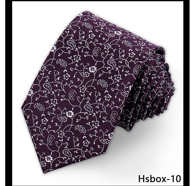 Men's High-End Floral Multi-Black Cashew Print 8cm Tie