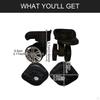 2 Pieces Luggage Suitcase Wheels Replacement Easy Installation Travel Trunk Repair