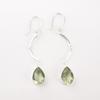 Green Amethyst Gemstone 925 Sterling Silver Jewelry Handcrafted Earrings 2.60" EE-43-37