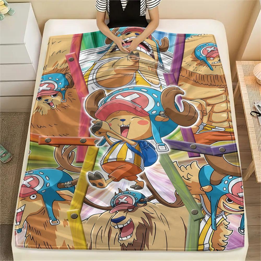 1 BUC Bucată Unică Tony Tony Chopper Pătură din Flanel cu Model Potrivită pentru Toate Sezoanele Pentru Decor Acasă Căldură și Confort Cadouri Cadou de Sărbători