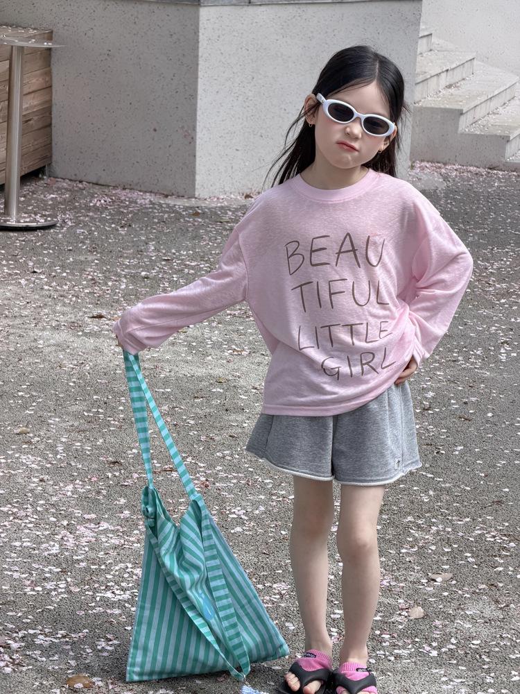 Girls' Korean Style Summer T-shirt & Sun Protection Cardigan – Breathable and Loose Fit for Medium & Large Children