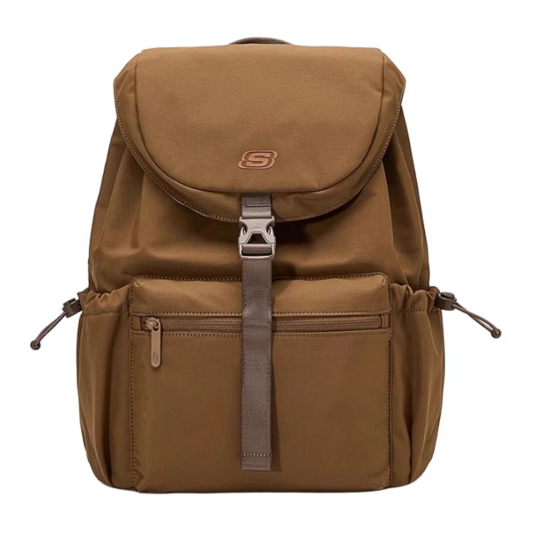 Skechers Fashionable Design Commuter Versatile Fabric Backpack Unisex backpack Dark-Brown L425U054-013J Dark Brown