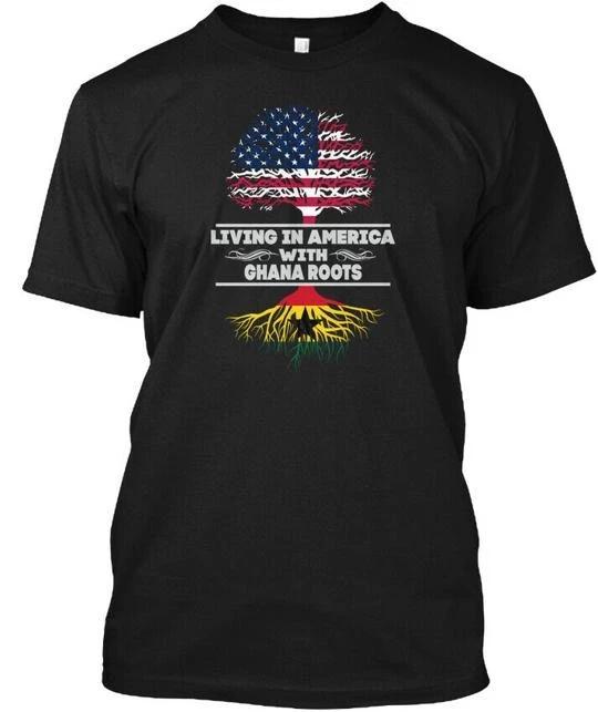 

Америка с ганскими корнями S Футболка Сделано в США Размеры до 5XL 2XL