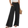 Women Cotton Linen Loose Straight Casual Long Pants For Ladies