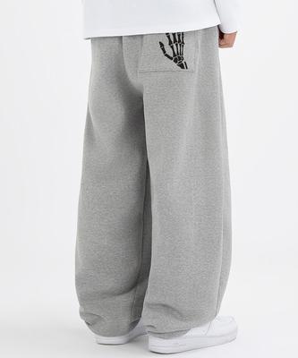 UNDEROFF Balloon Curved Sweatpants Skullhand Grey