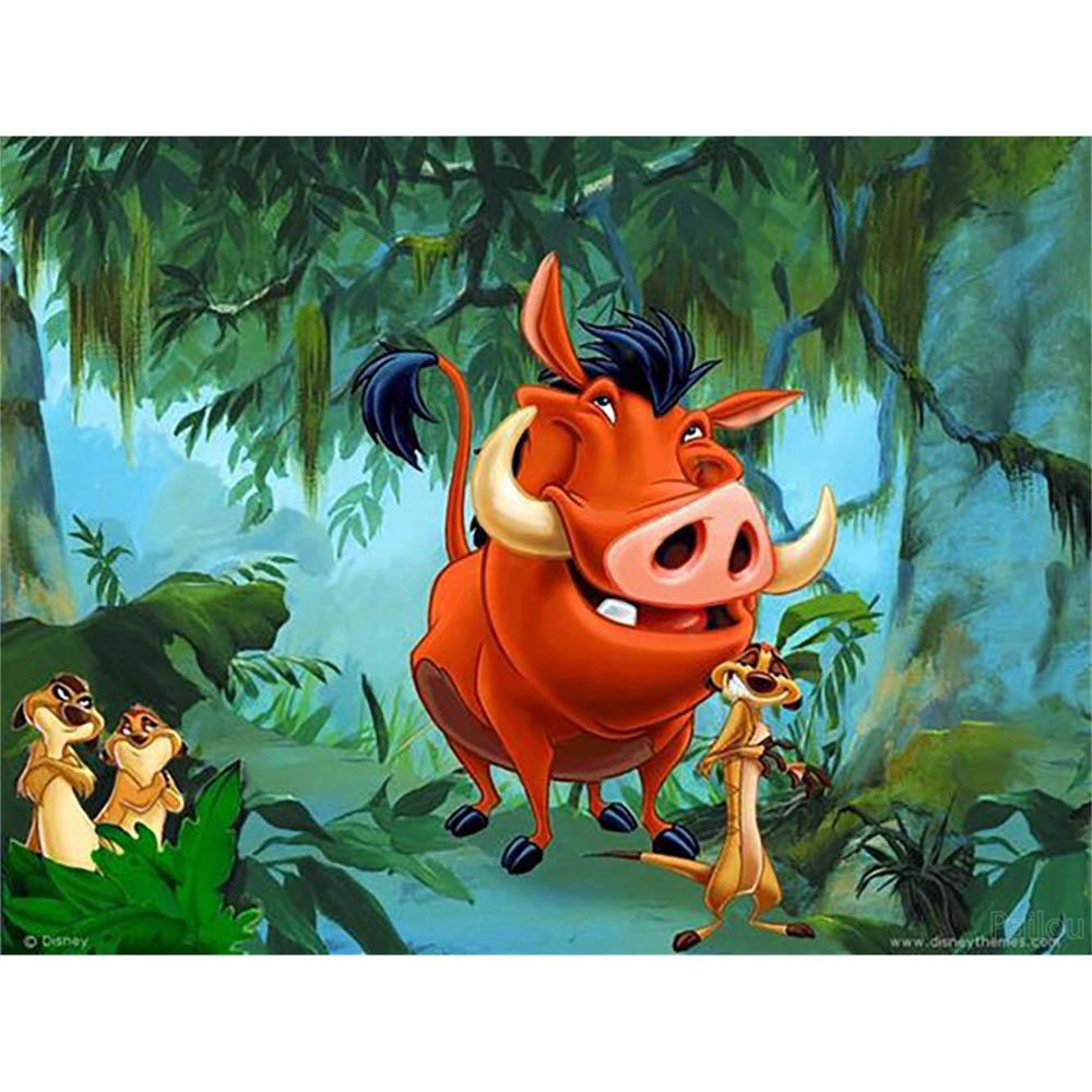 Disney The Lion King Simba Classic Animation 5D Diamond Painting Full of Diamonds DIY Handmade Diamond Painting Cartoon Decoration Painting Kit