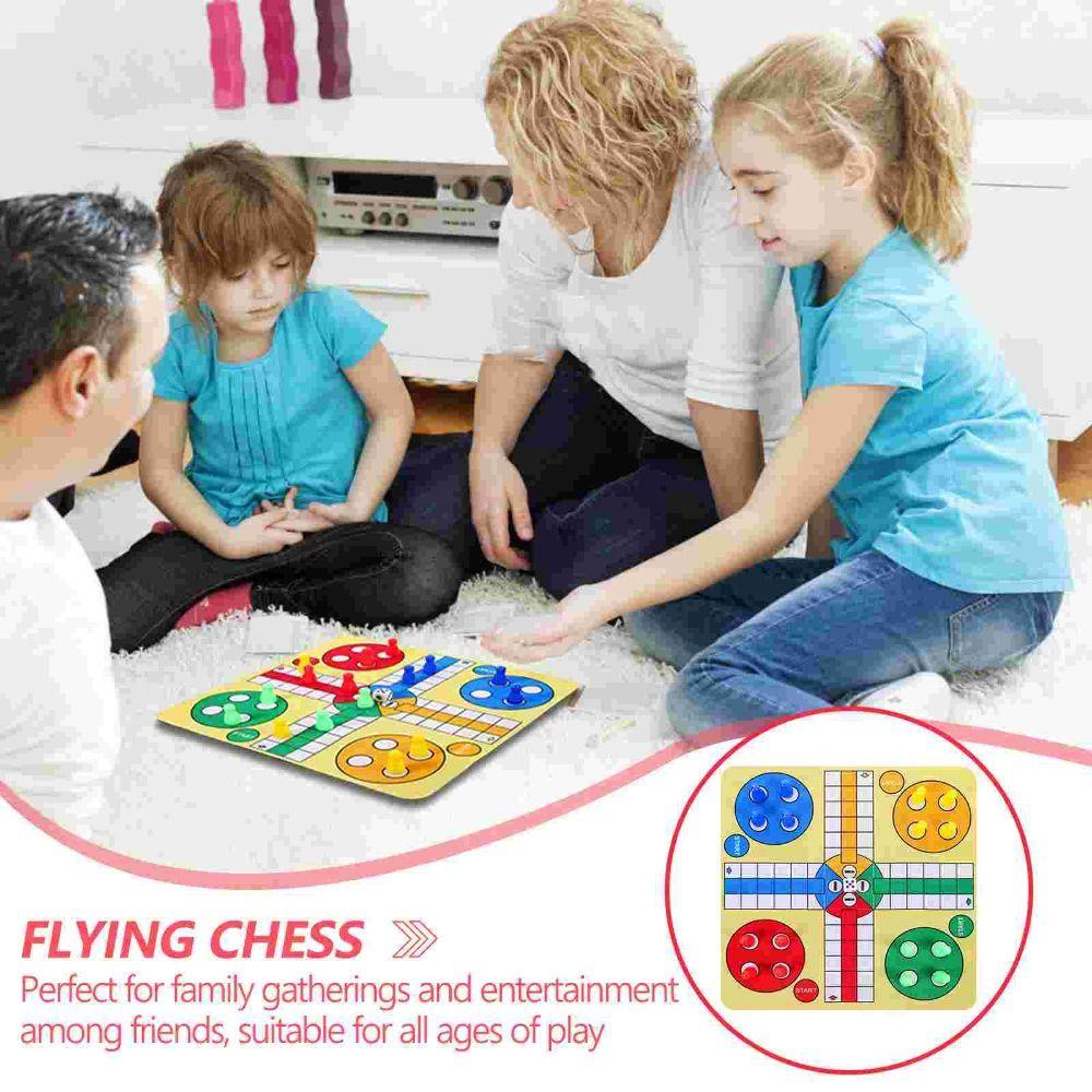 With Mouse Pad Flying Chess Interactive Toy Chessboard Toy Party Game Ludo Chess Set  Board Game