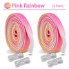 2Set Colorful Elastic Laces Sneakers Diamond Lock Shoelaces Without Ties No Tie Shoe Laces Glitter Flat Shoelace Shoe Accessorie
