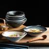 Japanese-Style Underglaze Ceramic Ramen Bowl
