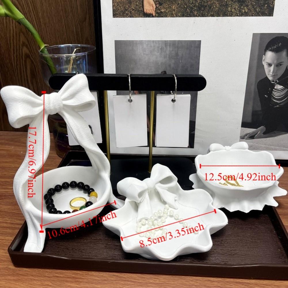 Sweet Bow Ribbon Ring Holder Elegant Jewelry Plates 3D Printed Jewelry Tray  Photography Props