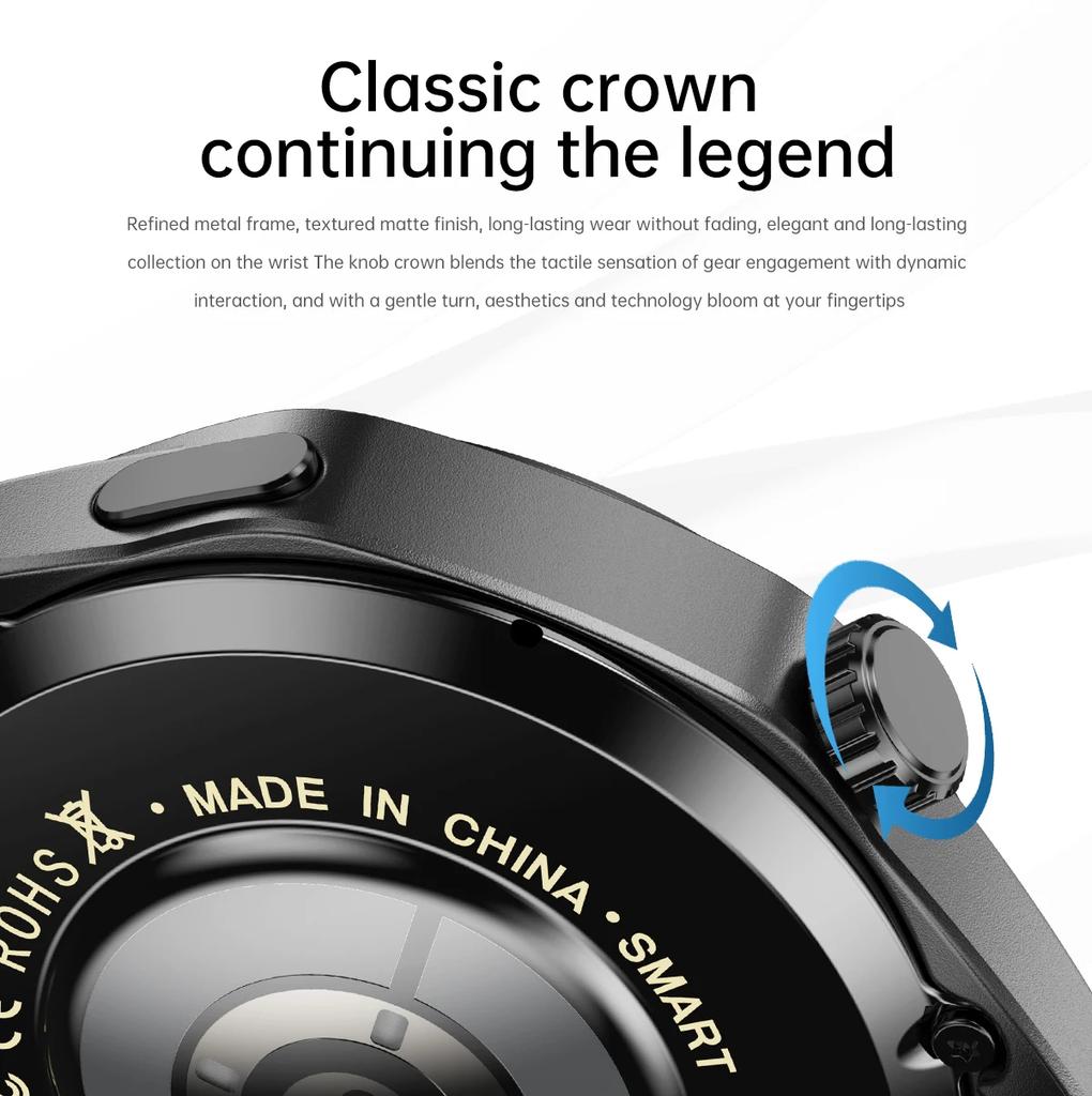 2025 New GT5 PRO Smart Watch Men Watch 5 Pro AMOLED HD Screen Bluetooth Call GPS Trajectory NFC Heart Rate Compass SmartWatches