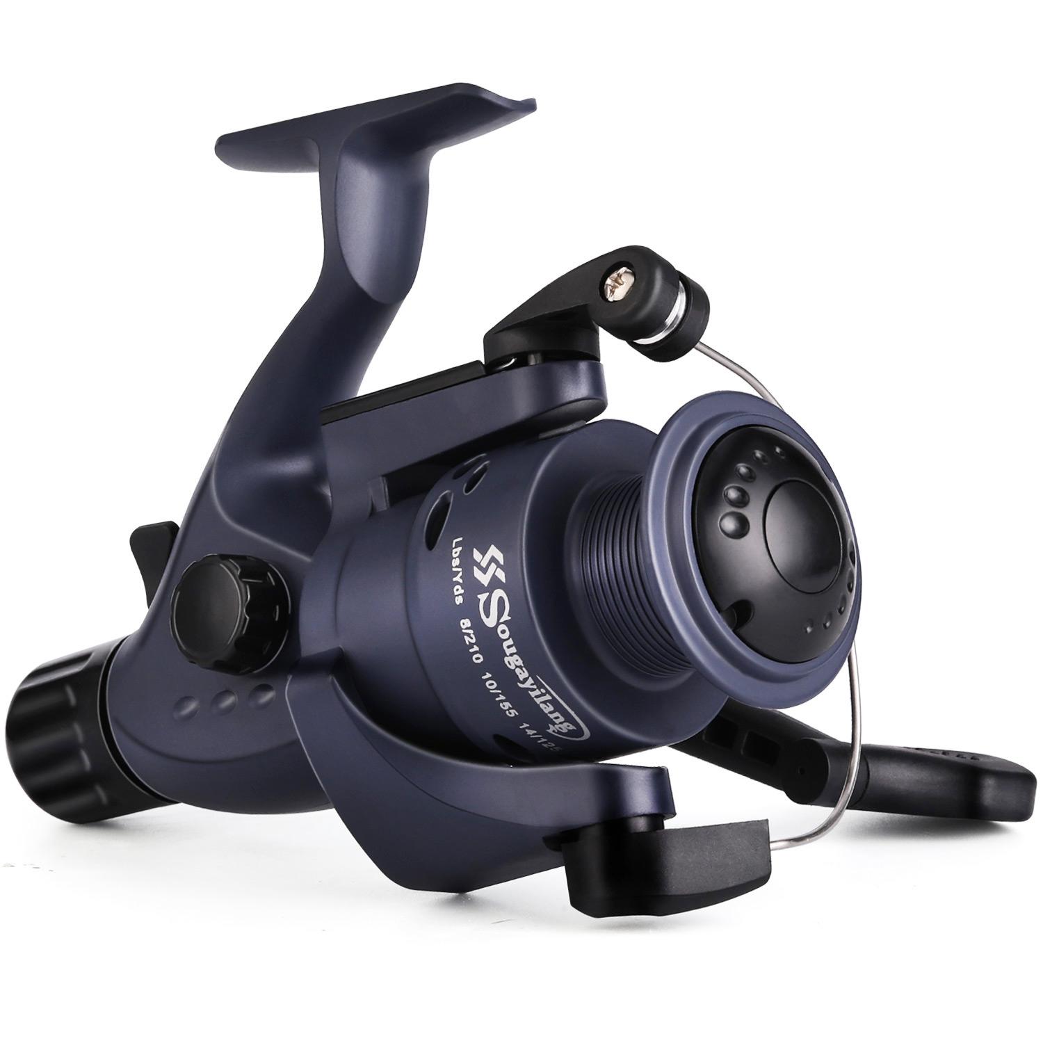 

SOUGAYILANG Спиннинговая рыболовная катушка для ловли карпа, левая/правая рыболовная катушка, высокопрочное снаряжение, катушка для лески 5,1:1 синий