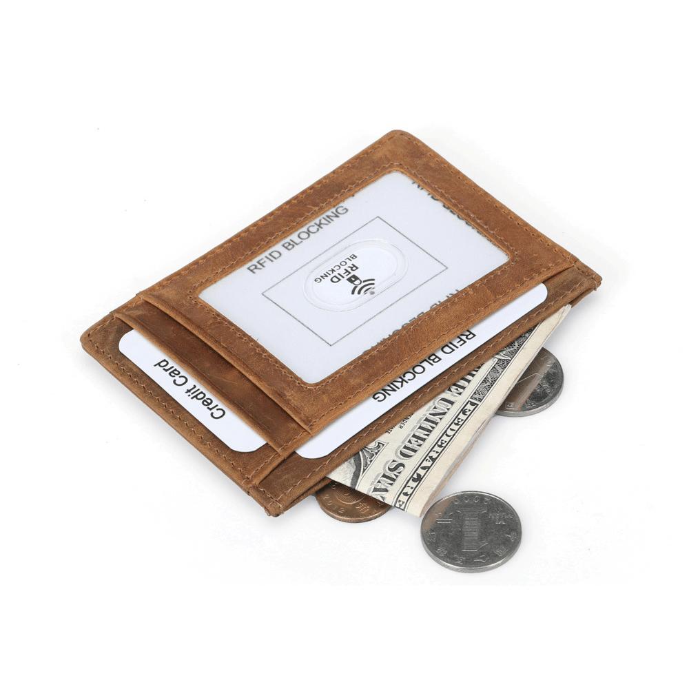 Men's RFID Card Bag, European And American Retro Credit Card Bag Card Holder