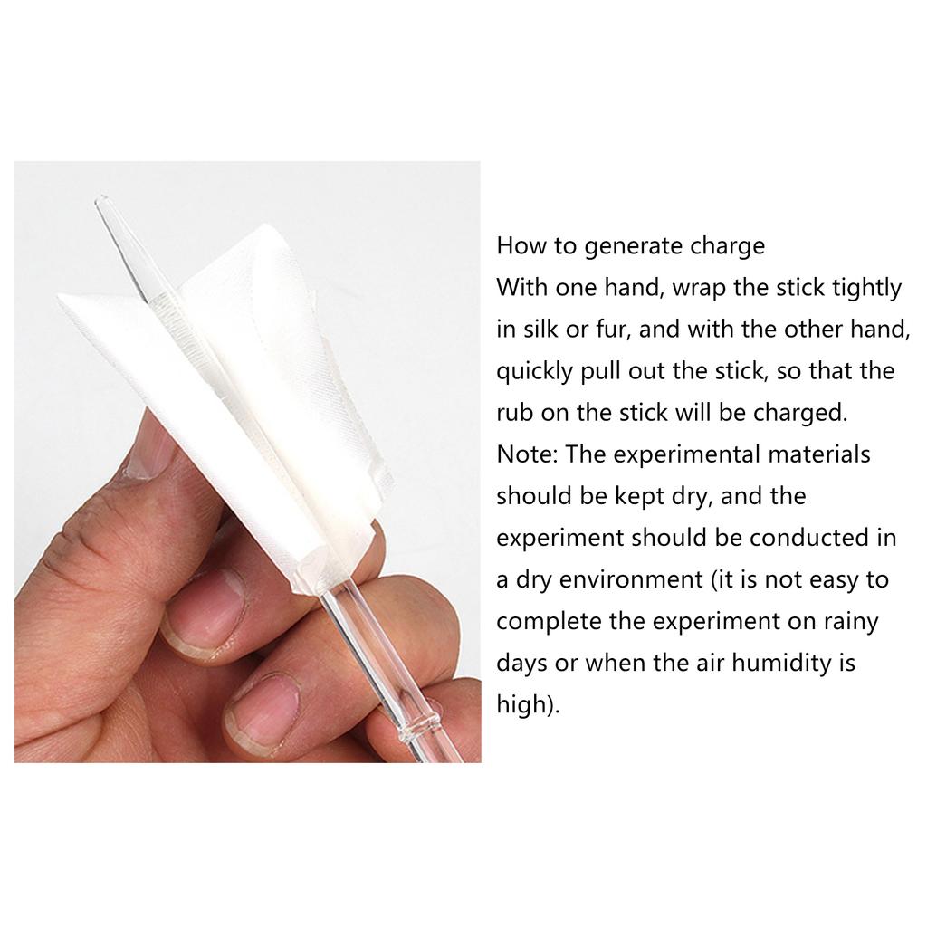 Friction Electrification Experiment Set Scientific Experiments Teaching Aid Electrostatic Friction Rod Kits Stem Toy