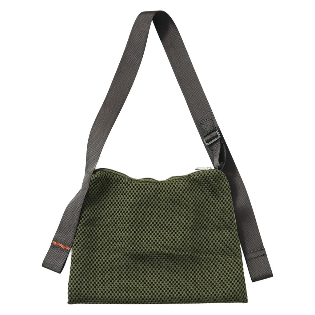 Mesh Color Stitch Shoulder Size 91205508 Women's Bag, M,