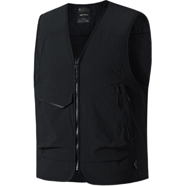 Anta Champion Outdoor Series Sports Casual Simple Solid Color Vest Unisex Vests Black 172520603-3