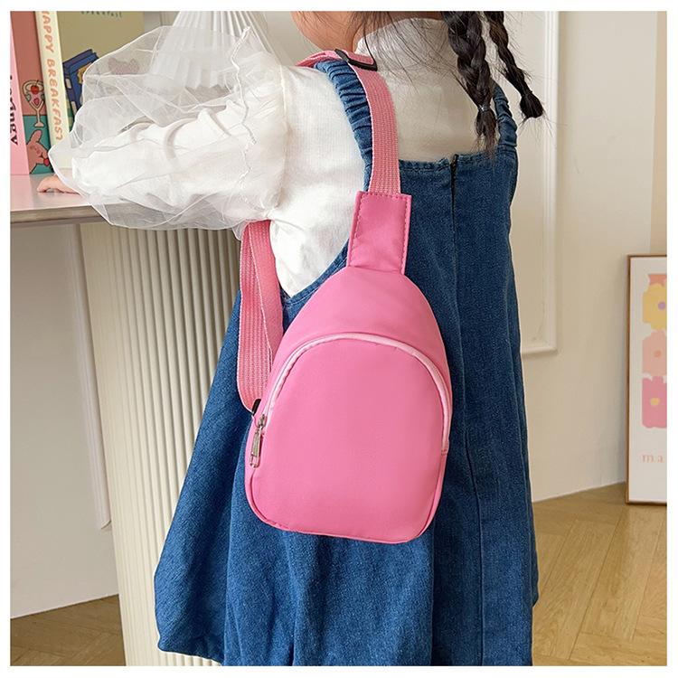 Solid Color Chest Bag Single Shoulder Crossbody Bag Lightweight Versatile Gift