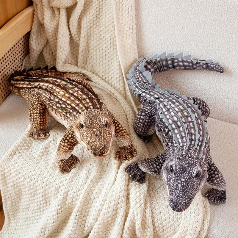 Household Items No.2 Unisex Green Realistic Crocodile Plush Toy Fluffy Stuffed Animal Pillow Doll Giant Alligator Sofa Cushion Birthday Surprise Gift