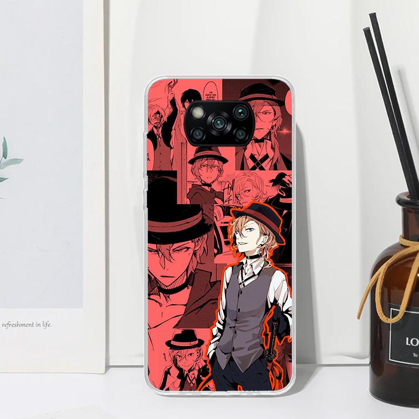 Bungo Stray Dogs Manga Phone Case For Xiaomi Poco X7 X6 X5 M7 M8 Pro F7 Ultra Redmi 15C 15 13C 13 12C 12 10 10C 10A Art Fundas P