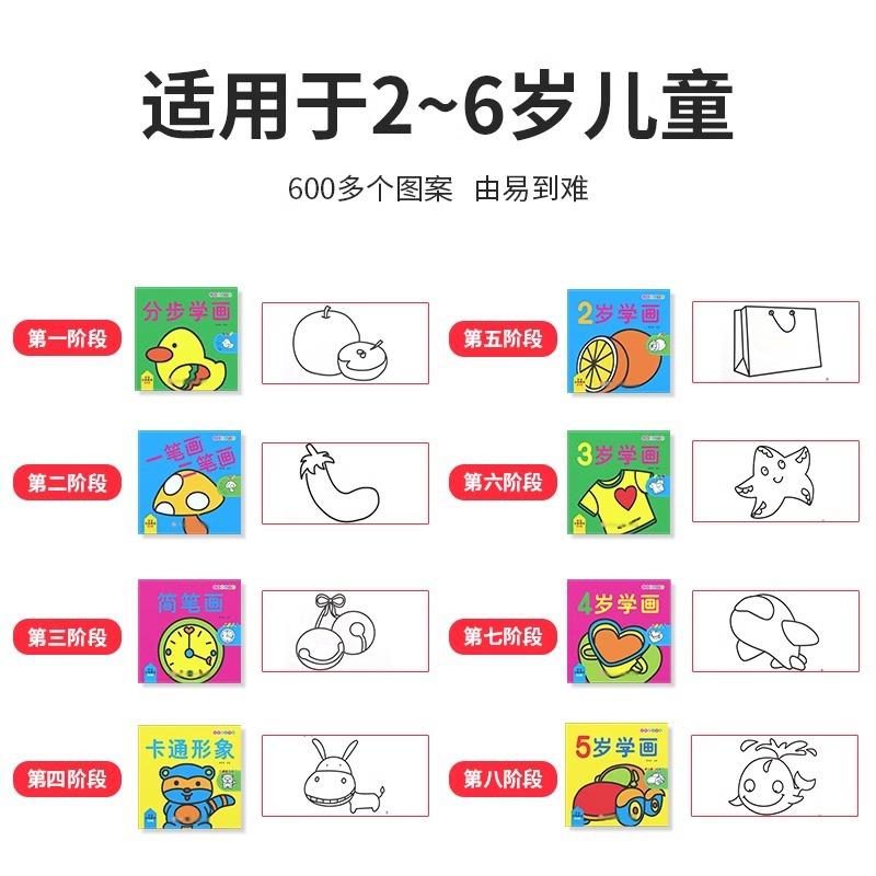 Children's Drawing Coloring Book, Children's Enlightenment Imitation of Simple Strokes