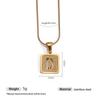 Stainless Steel Electroplated 26-Letter Pendant Necklace with Round Snake Chain