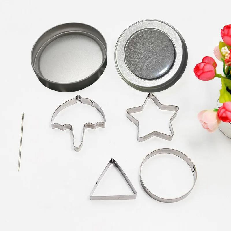 6-Piece Set Sugar Candy Game Series Dalgona Candy Cookie Umbrella Star Triangle Sugar Mould Candy for Sugar Cake Making Tools