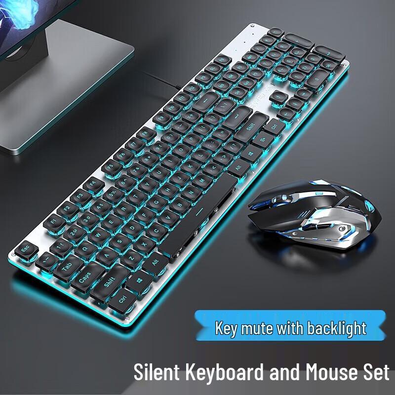 EWEADN GX710 Silent Multi-Mode Mechanical-Feel Keyboard & Mouse Combo